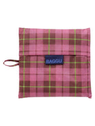 Baggu Big Shopper Azalea Pink Tartan - Steranko Clothing Manchester