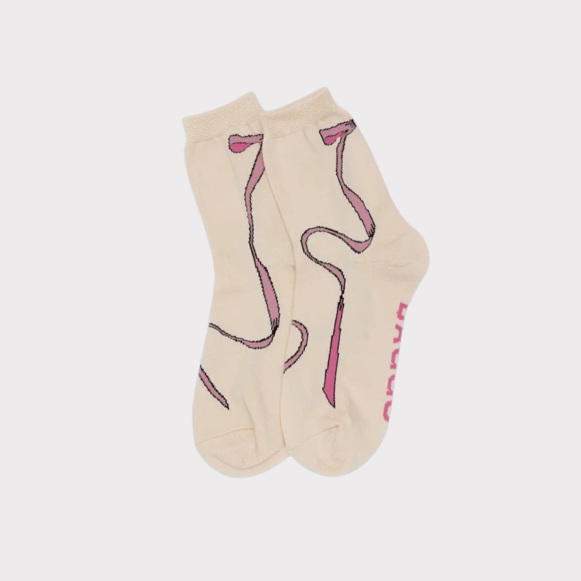 Baggu Crew Socks Pink Bow - Steranko Clothing Manchester