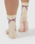 Baggu Crew Socks Pink Bow - Steranko Clothing Manchester