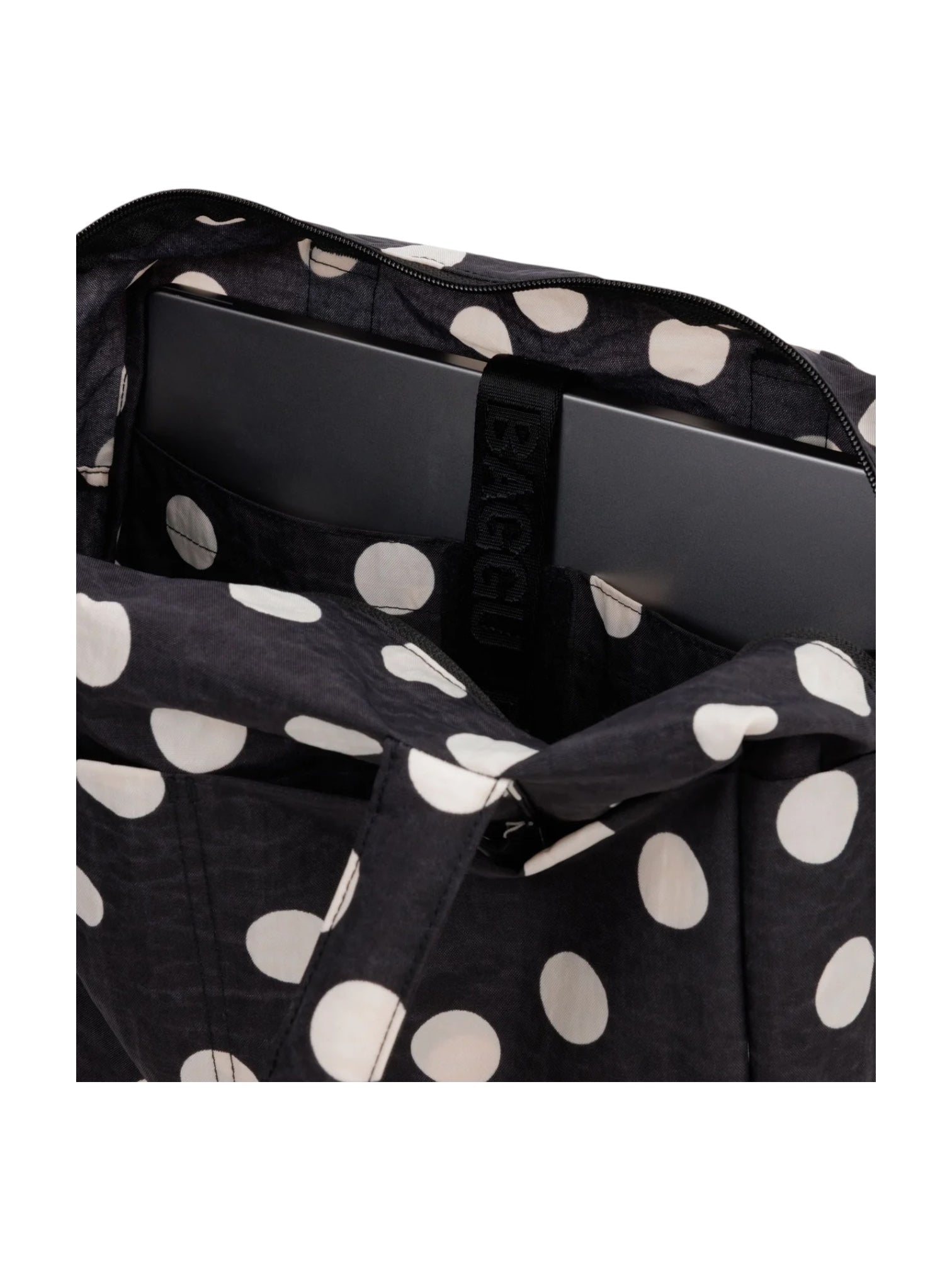 Baggu Everyday Cloud Bag Black & Cream Polka Dots - Steranko Clothing Manchester