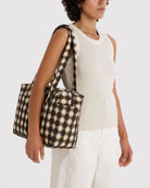 Baggu Everyday Cloud Bag Blurred Gingham Brown - Steranko Clothing Manchester