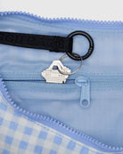 Baggu Medium Crescent Bag Light Blue Gingham - Steranko Clothing Manchester
