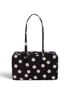 Baggu Medium Nylon Bowler Bag Black/Cream Polka Dot - Steranko Clothing Manchester