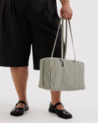 Baggu Medium Nylon Bowler Bag Sage Stripe - Steranko Clothing Manchester