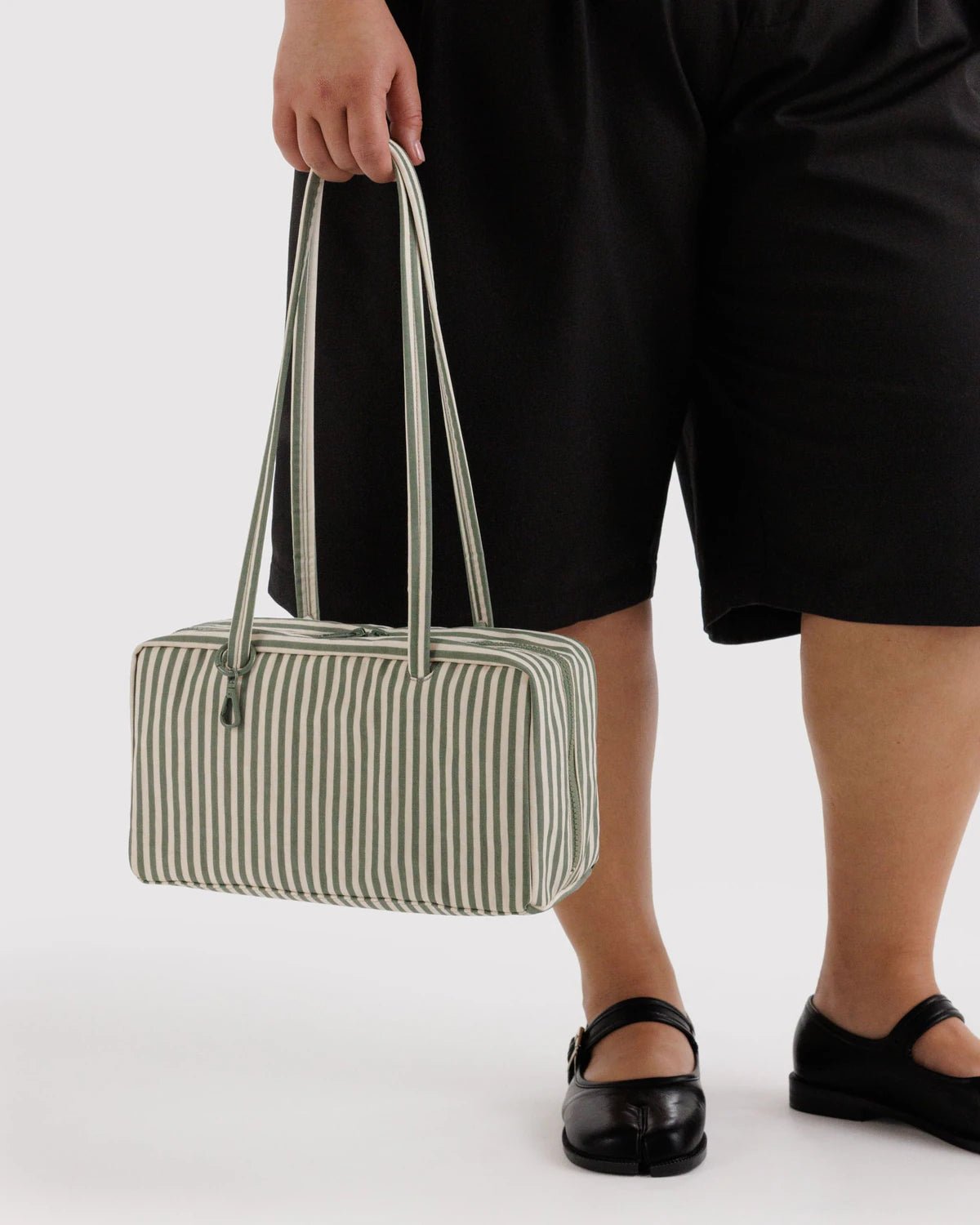 Baggu Nylon Bowler Bag Sage Stripe - Steranko Clothing Manchester