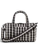 Baggu Nylon Duffle Bag Black/Cream Gingham - Steranko Clothing Manchester