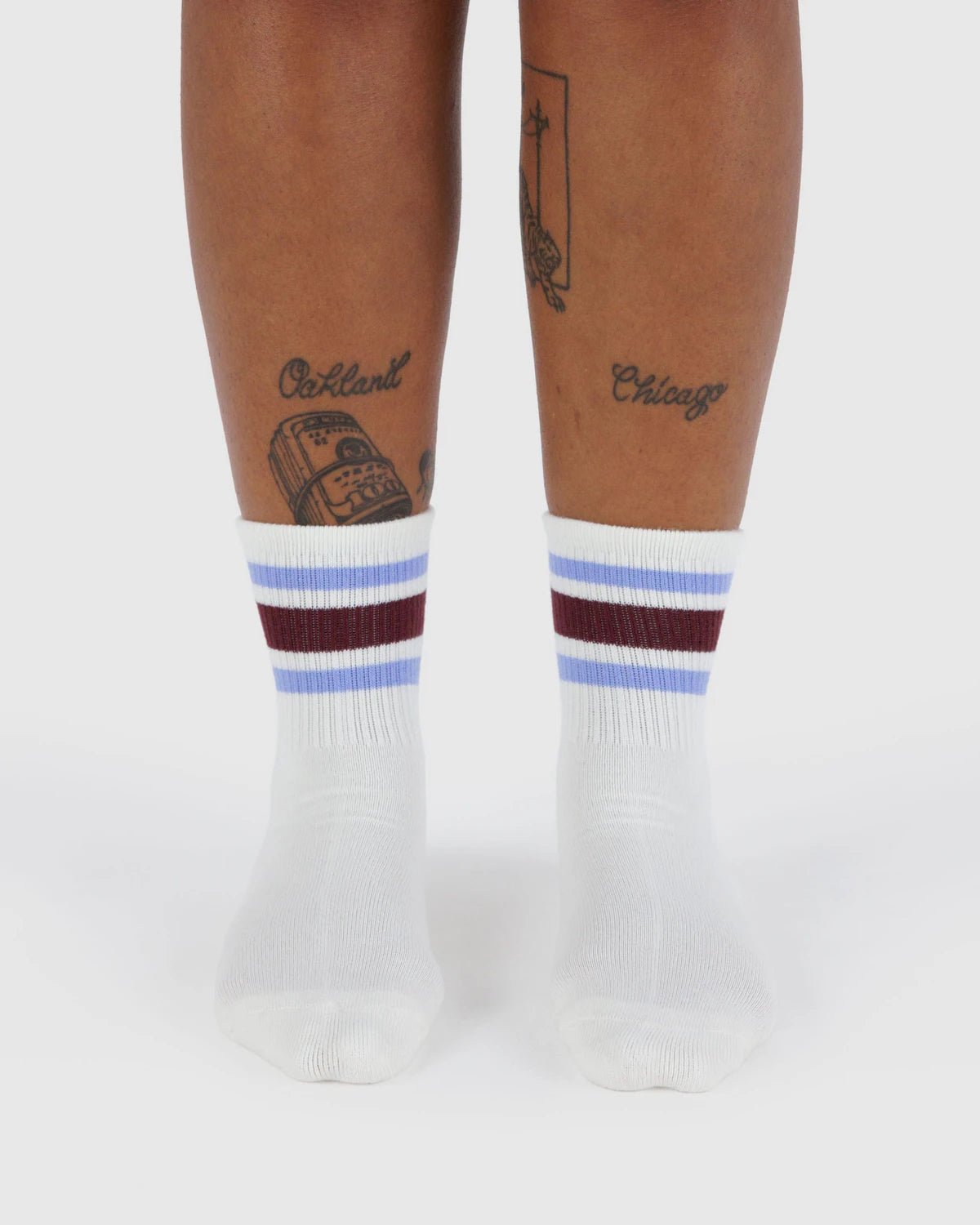 Baggu Ribbed Sock Ivory Stripe - Steranko Clothing Manchester