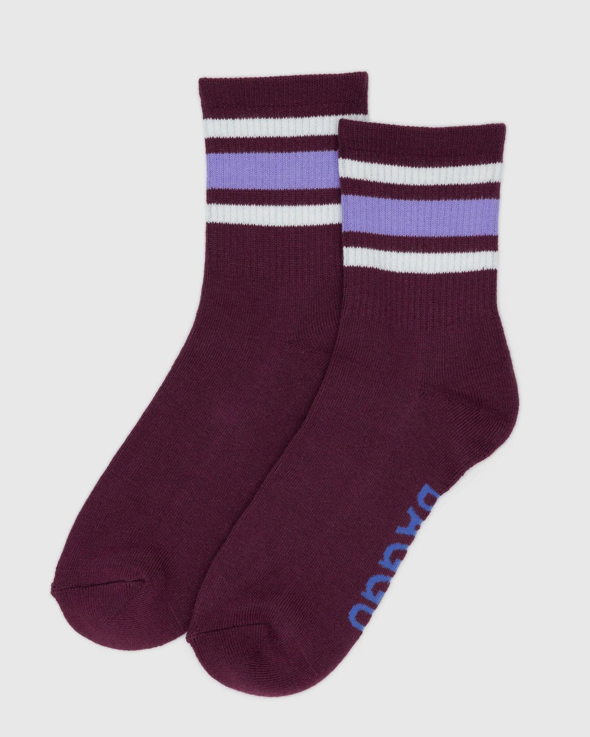 Baggu Ribbed Sock Mahogany Stripe - Steranko Clothing Manchester