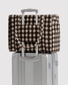 Baggu Small Cloud Carry On Bag Blurred Gingham Brown - Steranko Clothing Manchester