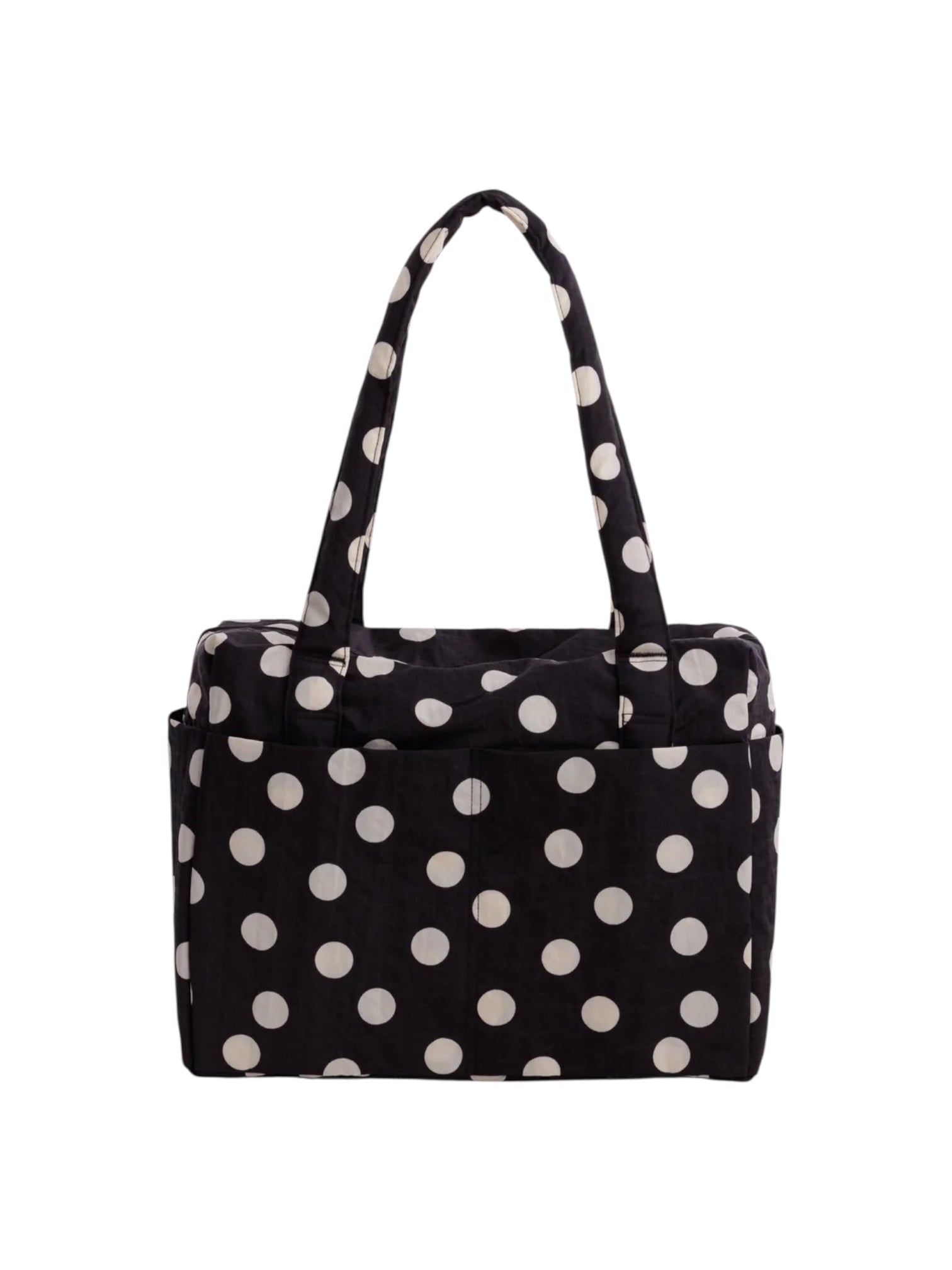 Baggu Small Cloud Carry-On Black & Cream Polka Dot - Steranko Clothing Manchester