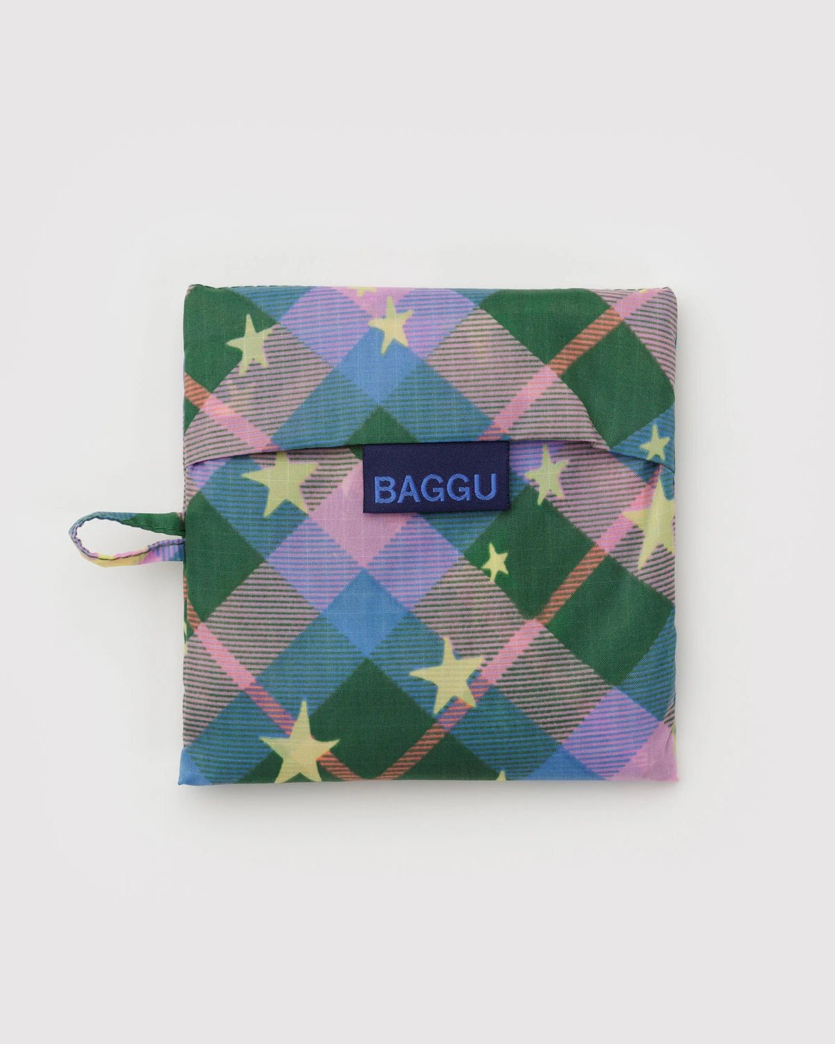 Baggu Standard Shopper Green Star Plaid - Steranko Clothing Manchester