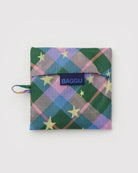 Baggu Standard Shopper Green Star Plaid - Steranko Clothing Manchester