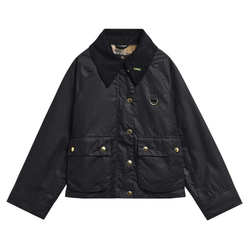 Barbour Icons Modern Spey Wax Jacket Navy - Steranko Clothing Manchester
