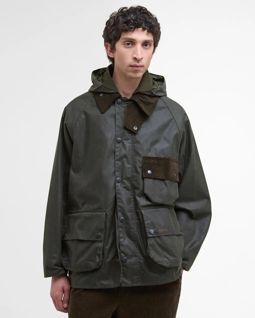 Barbour Modified Solway Waxed Jacket Olive - Steranko Clothing Manchester