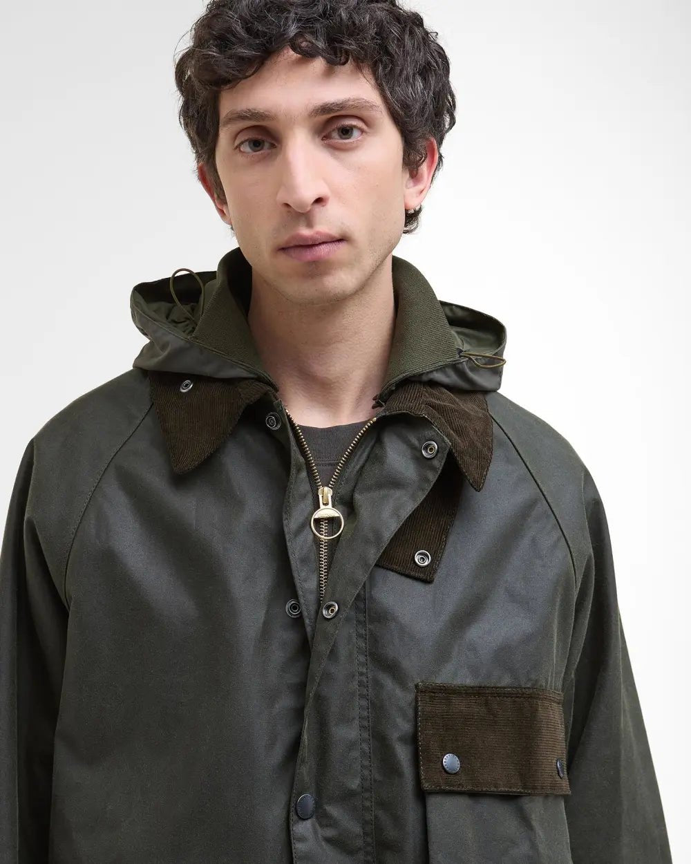 Barbour Modified Solway Waxed Jacket Olive - Steranko Clothing Manchester
