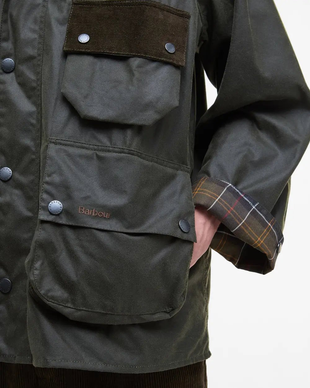 Barbour Modified Solway Waxed Jacket Olive - Steranko Clothing Manchester