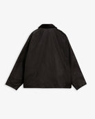 Barbour Oversized Transport Jacket Waxed Black - Steranko Clothing Manchester