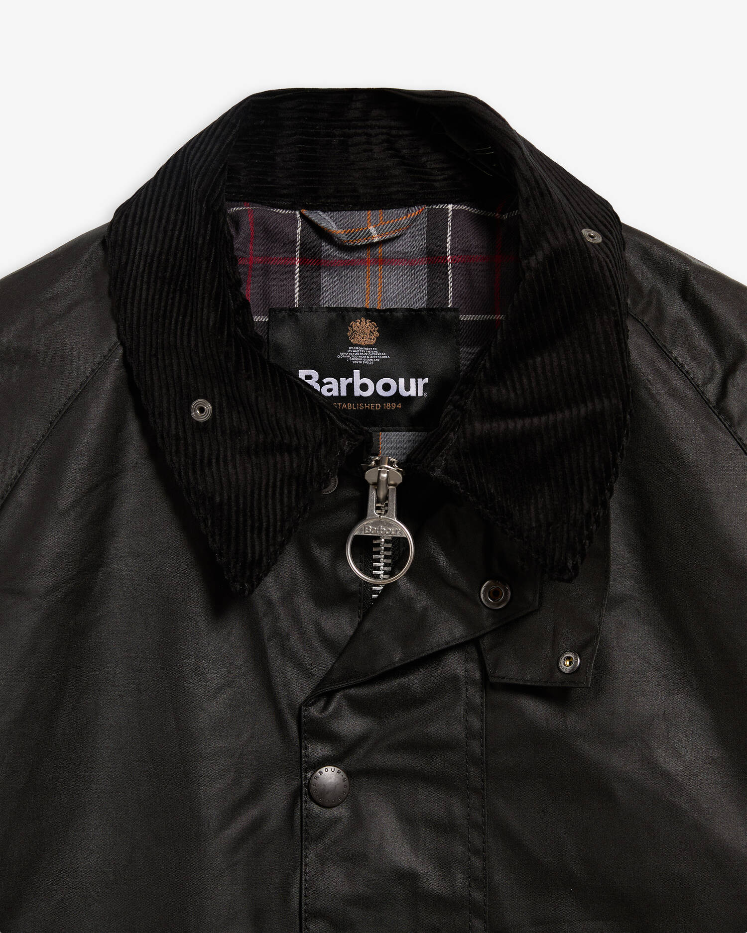 Barbour Oversized Transport Jacket Waxed Black - Steranko Clothing Manchester