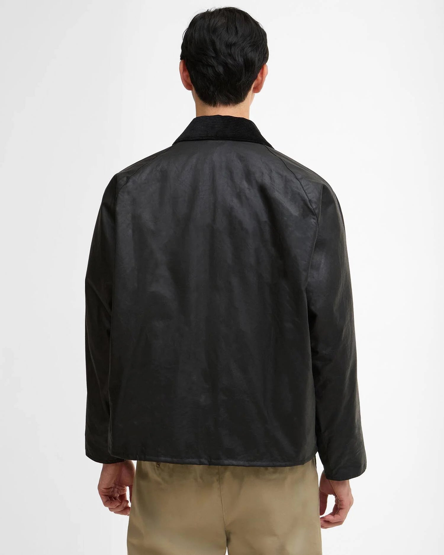 Barbour Oversized Transport Jacket Waxed Black - Steranko Clothing Manchester
