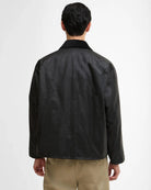 Barbour Oversized Transport Jacket Waxed Black - Steranko Clothing Manchester