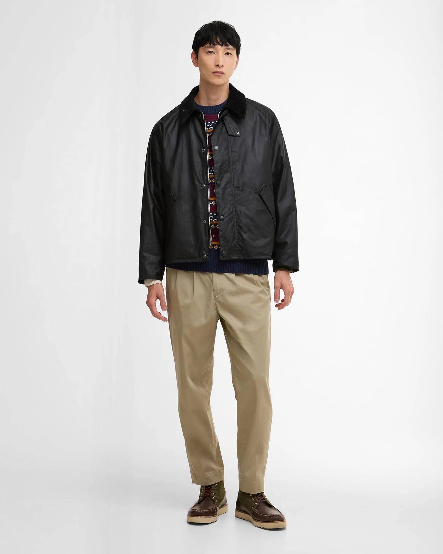 Barbour Oversized Transport Jacket Waxed Black - Steranko Clothing Manchester