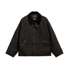 Barbour Oversized Transport Jacket Waxed Black - Steranko Clothing Manchester