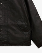 Barbour Oversized Transport Jacket Waxed Black - Steranko Clothing Manchester