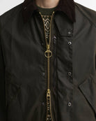 Barbour Oversized Transport Jacket Waxed Olive - Steranko Clothing Manchester