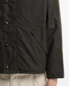Barbour Oversized Transport Jacket Waxed Olive - Steranko Clothing Manchester