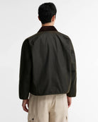 Barbour Oversized Transport Jacket Waxed Olive - Steranko Clothing Manchester