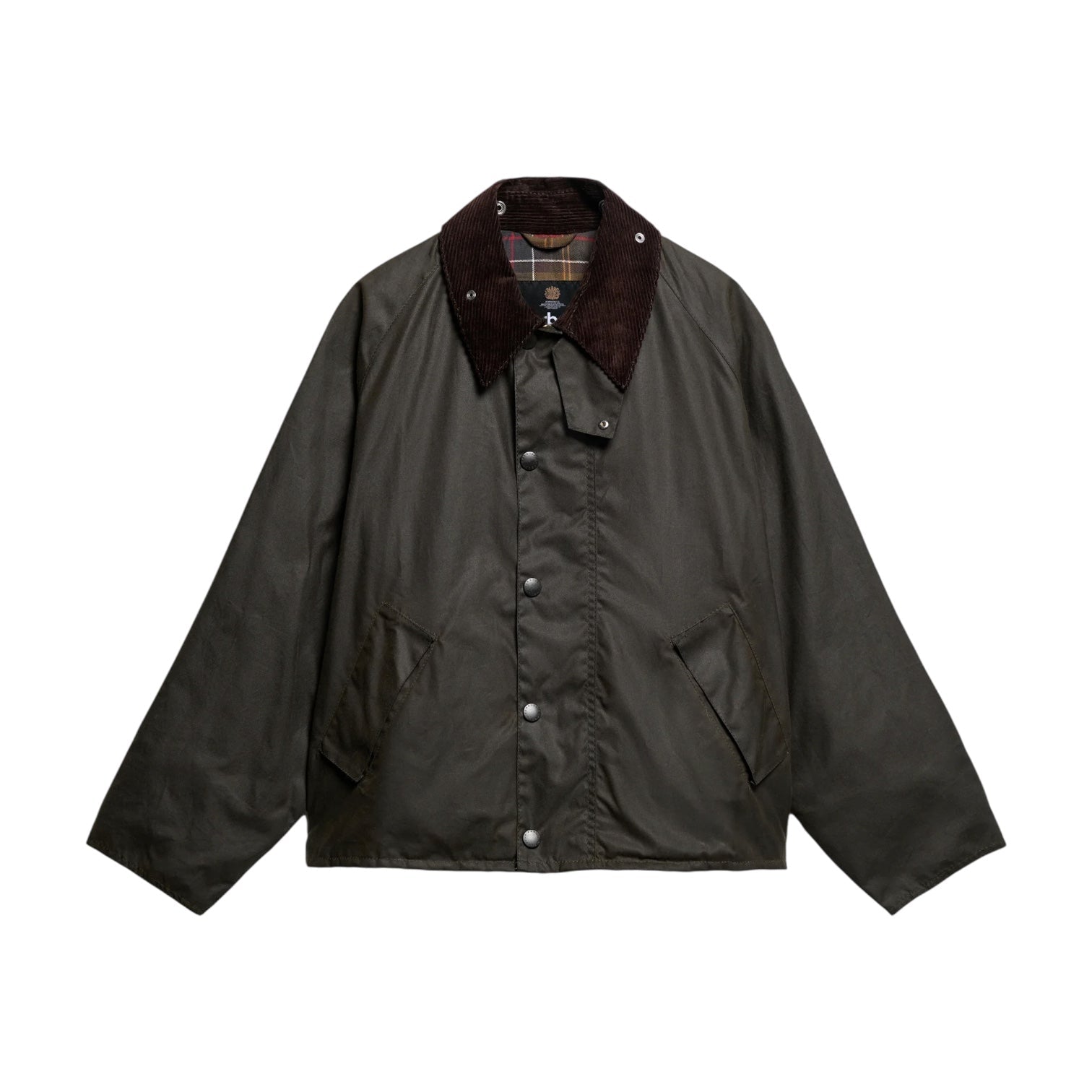 Barbour Oversized Transport Jacket Waxed Olive - Steranko Clothing Manchester