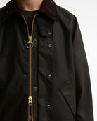 Barbour Oversized Transport Waxed Jacket Dark Brown - Steranko Clothing Manchester