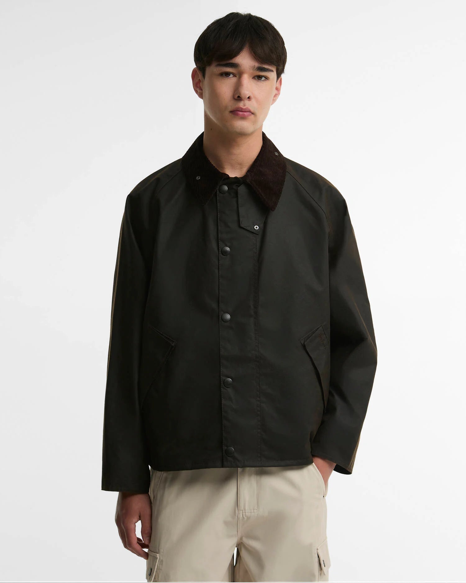 Barbour Oversized Transport Waxed Jacket Dark Brown - Steranko Clothing Manchester
