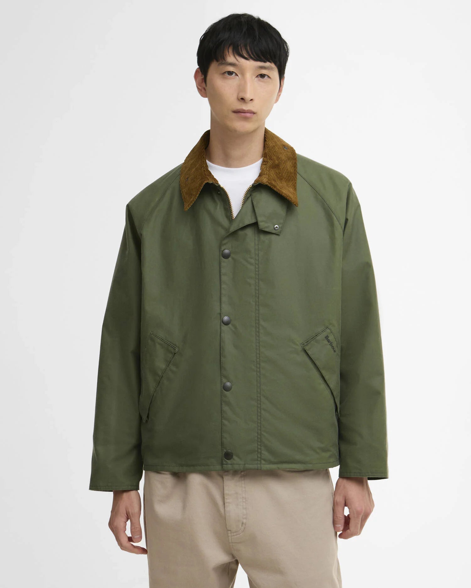 Barbour Oversized Transport Waxed Jacket Light Moss - Steranko Clothing Manchester