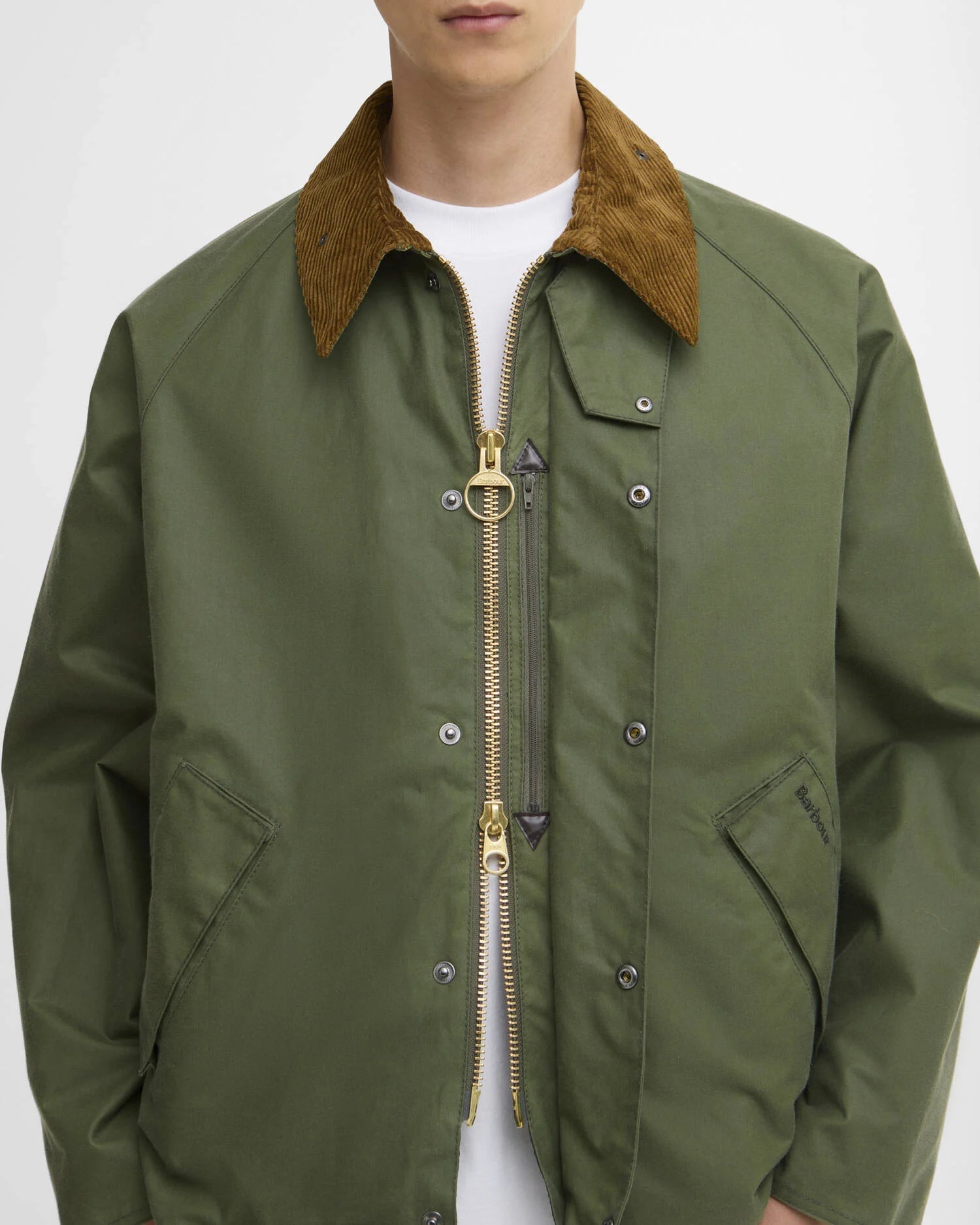 Barbour Oversized Transport Waxed Jacket Light Moss - Steranko Clothing Manchester