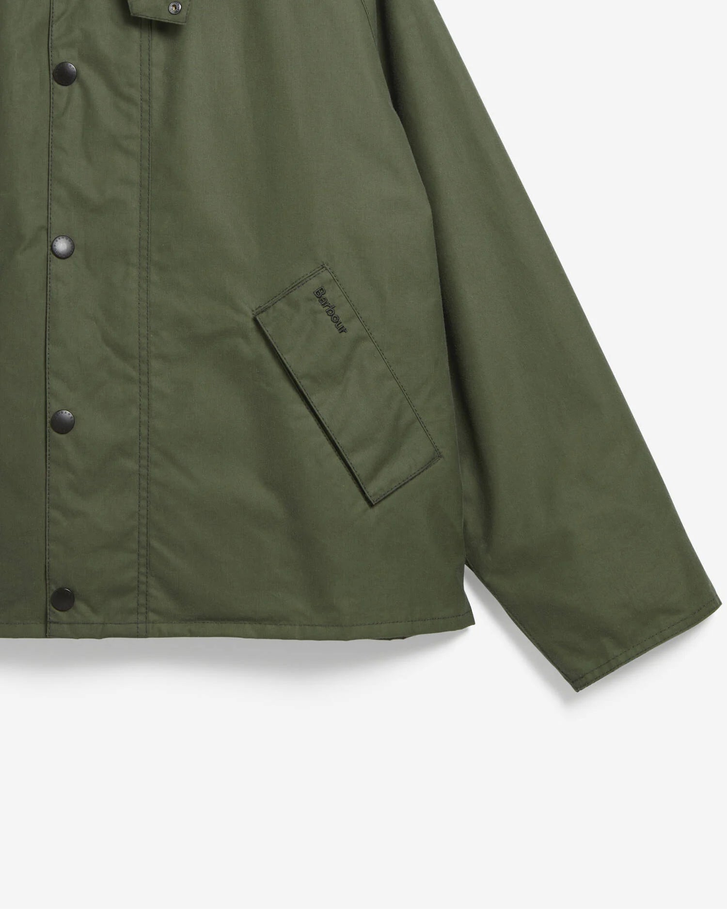 Barbour Oversized Transport Waxed Jacket Light Moss - Steranko Clothing Manchester
