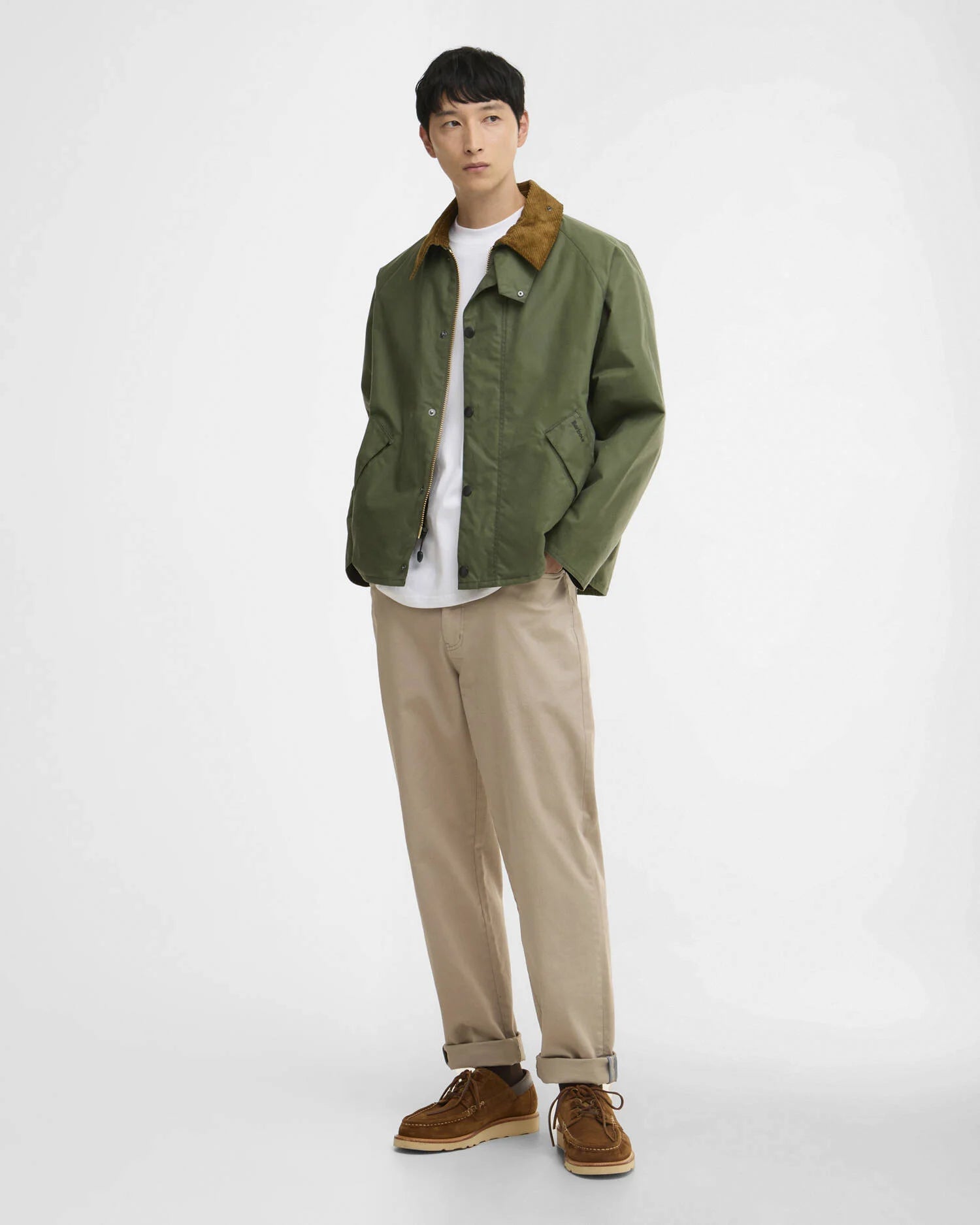 Barbour Oversized Transport Waxed Jacket Light Moss - Steranko Clothing Manchester