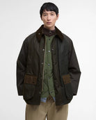 Barbour Patchwork Oversized Bedale Waxed Jacket Sage Multi - Steranko Clothing Manchester