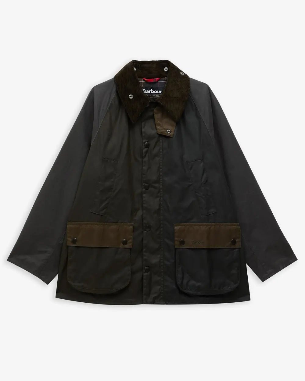 Barbour Patchwork Oversized Bedale Waxed Jacket Sage Multi - Steranko Clothing Manchester