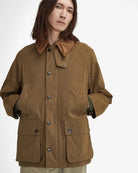 Barbour Peached Oversized Bedale Casual Jacket Dark Sand - Steranko Clothing Manchester