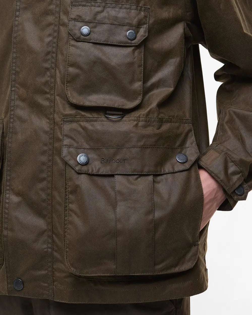 Barbour ReeRe - Engineered Utility Bedale Waxed Jacket Beech - Steranko Clothing Manchester
