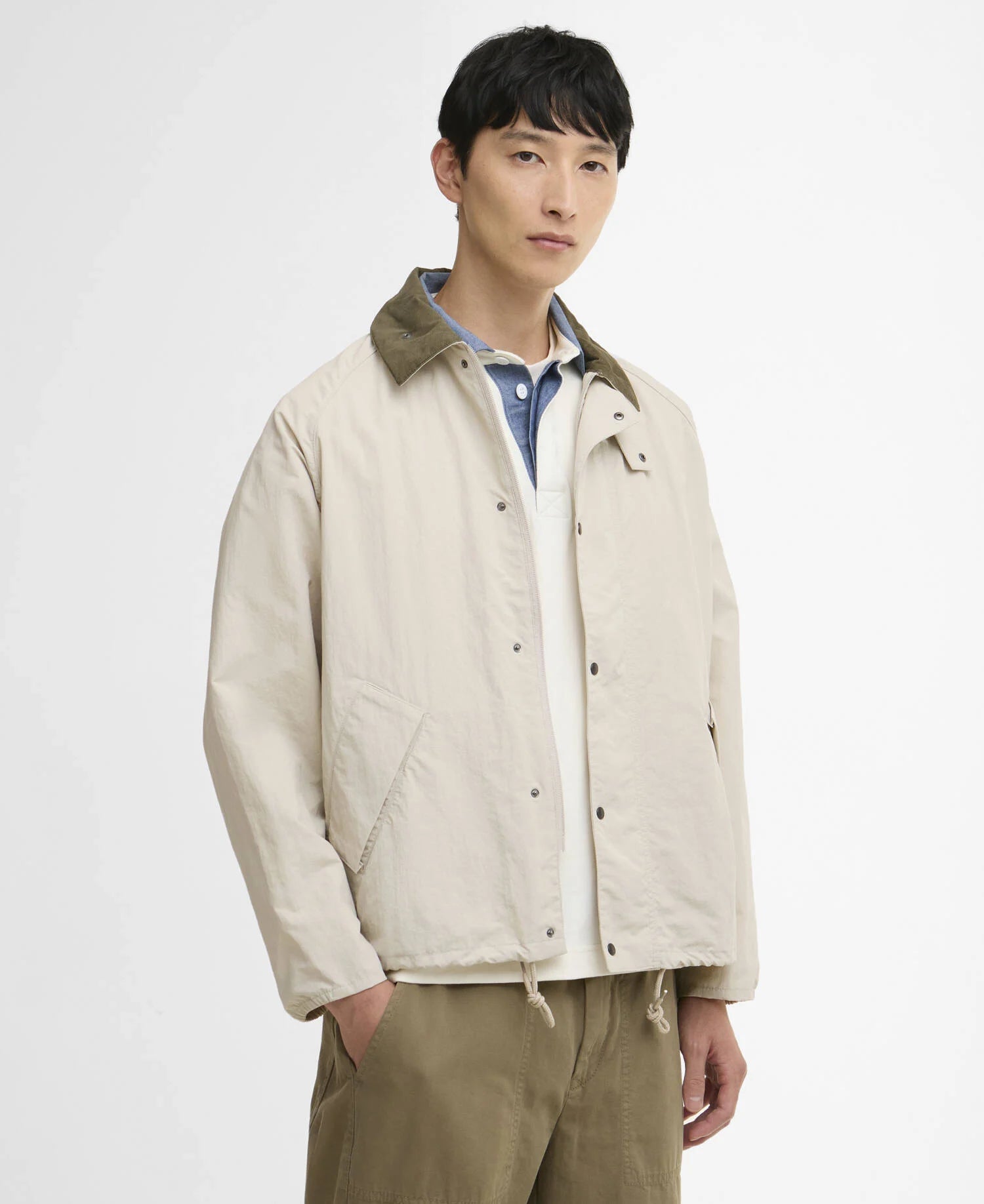 Barbour Transport Nylon Casual Jacket Mist - Steranko Clothing Manchester
