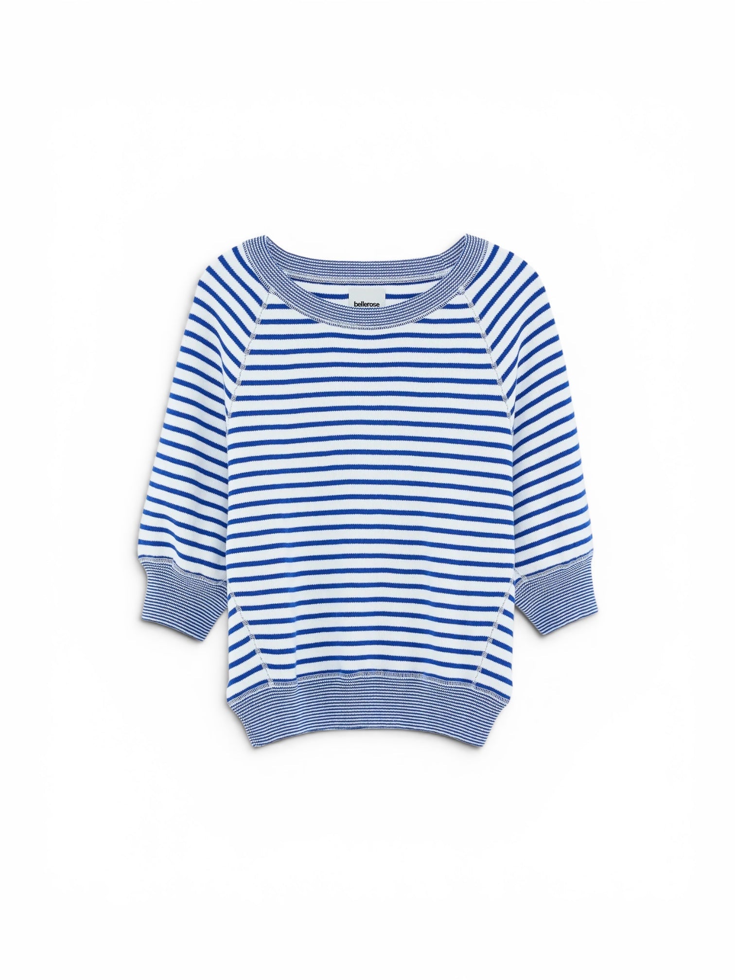 Bellerose Anglet Striped Crewneck Sweater Gitane/Vintage White - Steranko Clothing Manchester