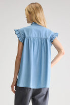 Bellerose Coyote Sleeveless Blouse Chambray - Steranko Clothing Manchester