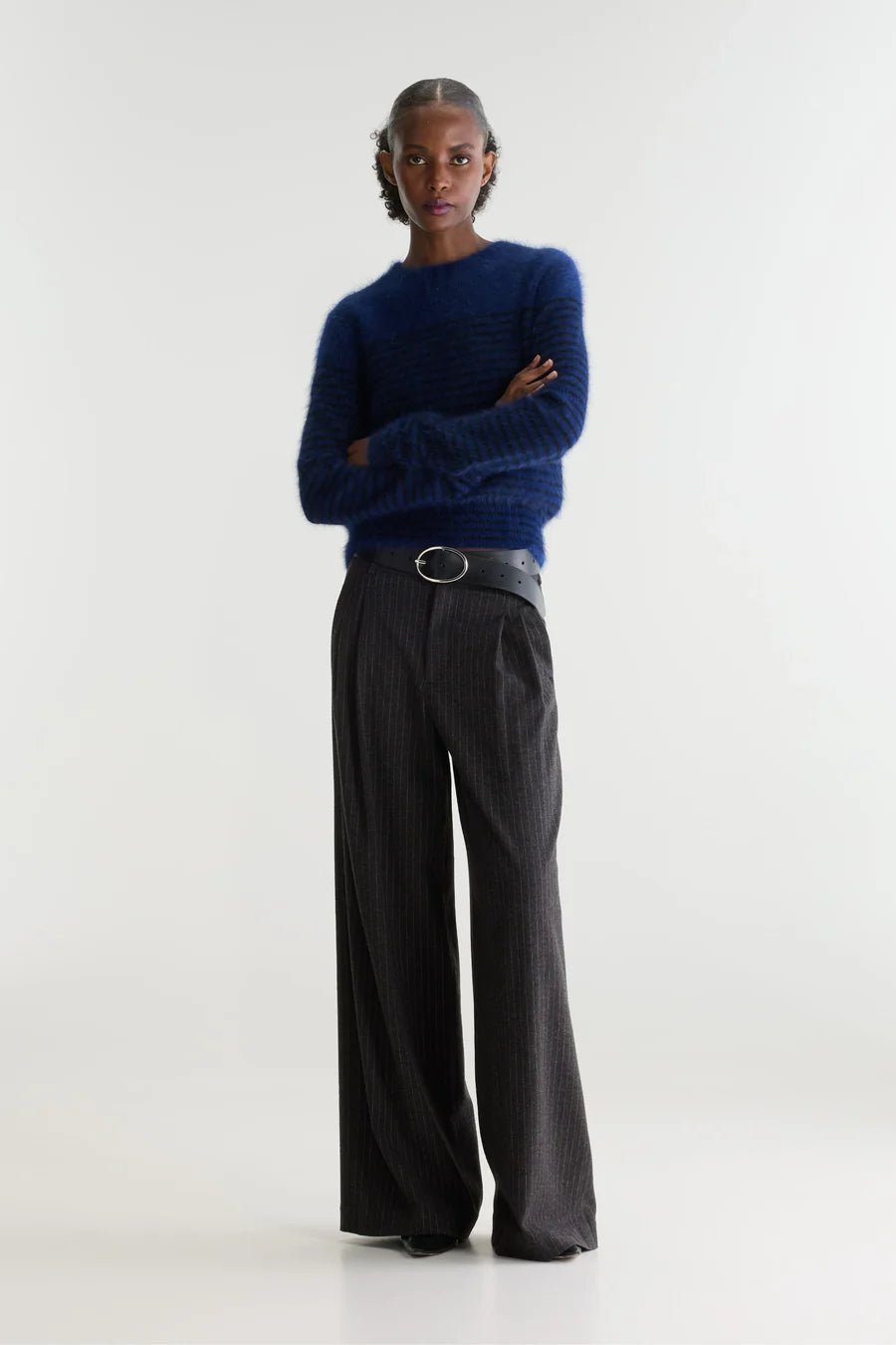 Bellerose Datir Crewneck Sweater Stripe A - Steranko Clothing Manchester
