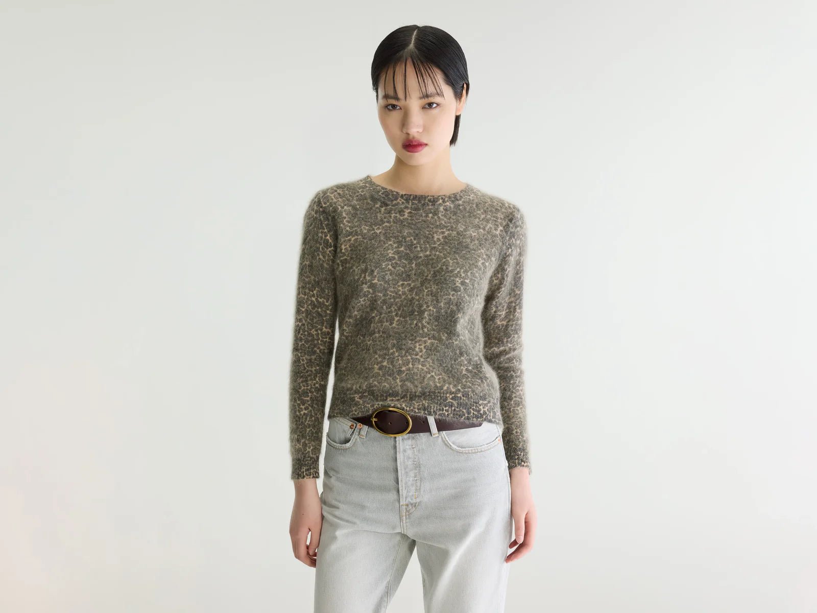 Bellerose Datti Angora-Blend Sweater Black beauty/Nuage/Suede - Steranko Clothing Manchester