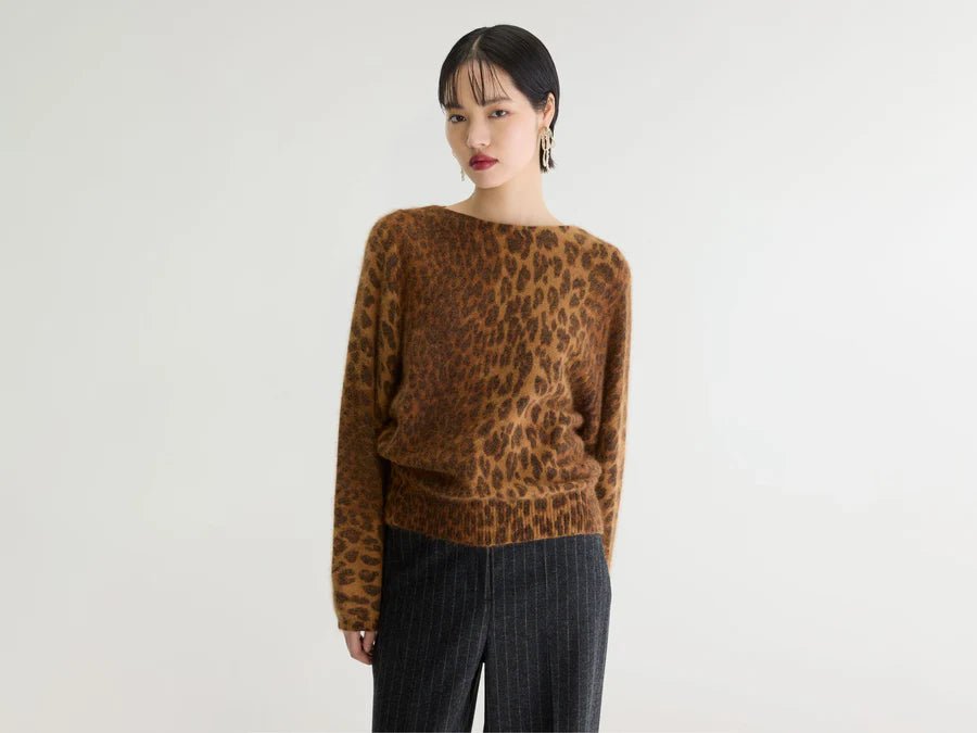 Bellerose Dioal Leopard Print Sweater - Steranko Clothing Manchester