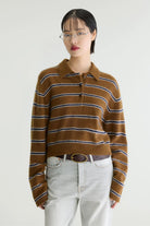 Bellerose Dussyr Striped Polo Sweater Stripe E - Steranko Clothing Manchester