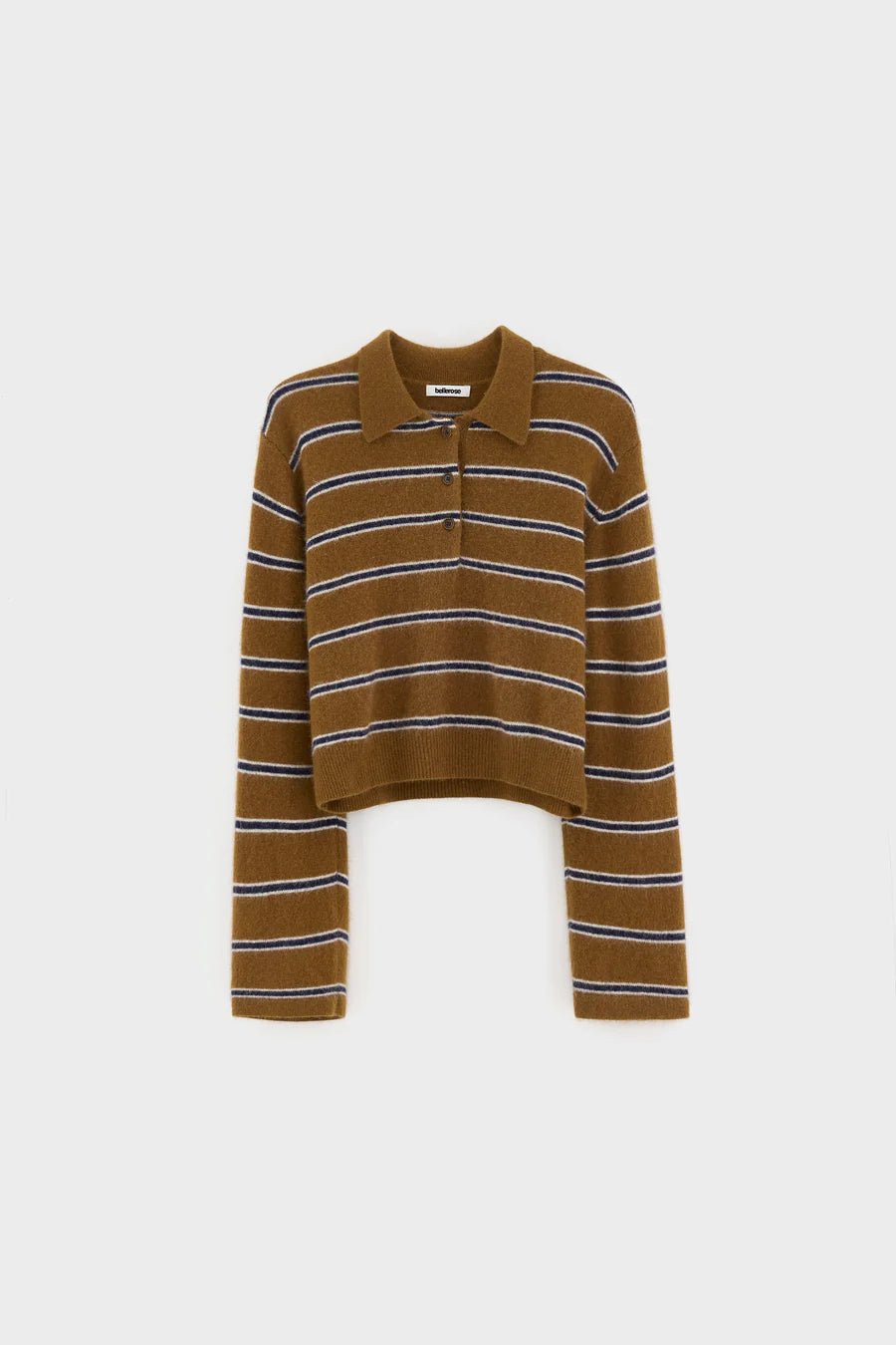 Bellerose Dussyr Striped Polo Sweater Stripe E - Steranko Clothing Manchester