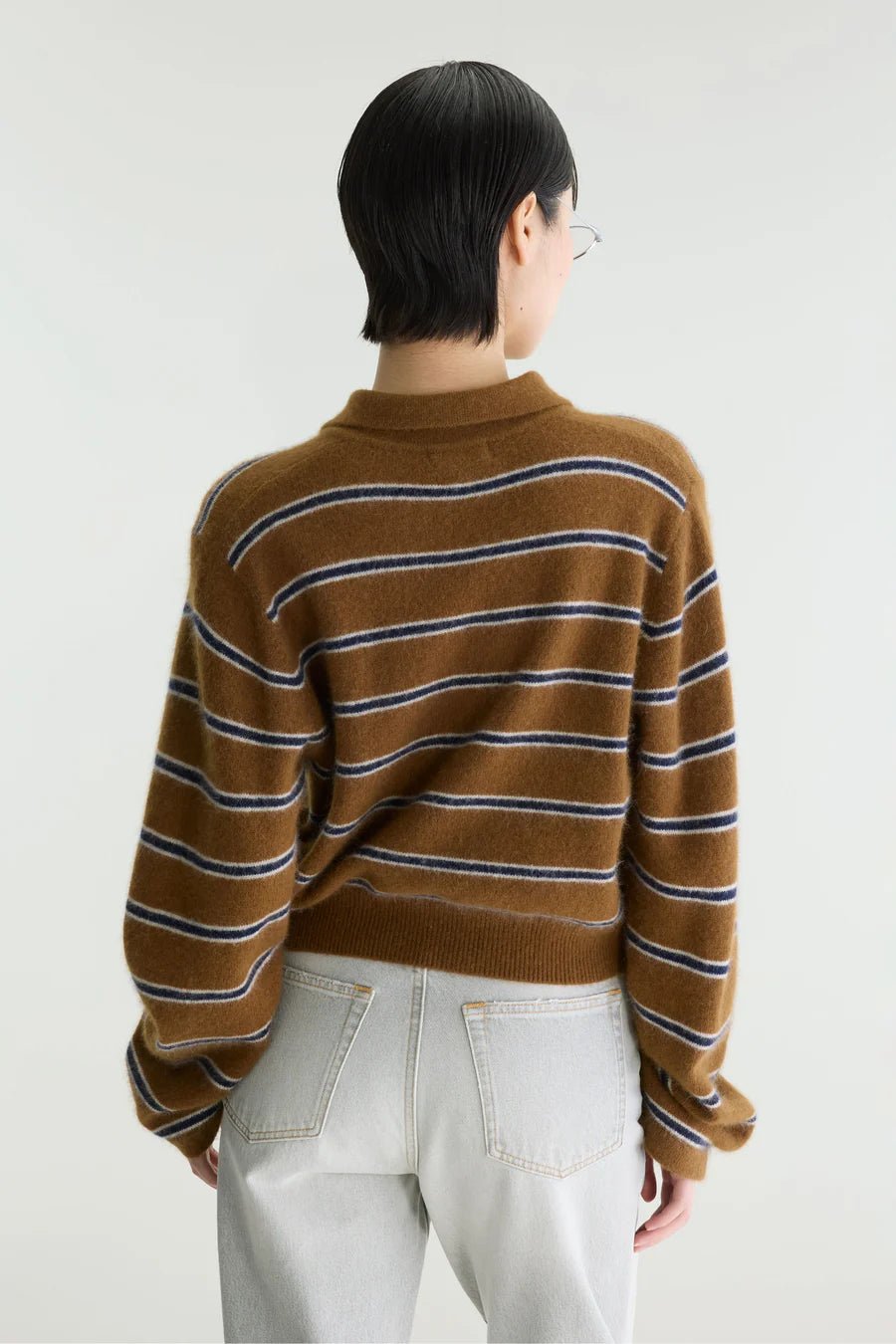 Bellerose Dussyr Striped Polo Sweater Stripe E - Steranko Clothing Manchester